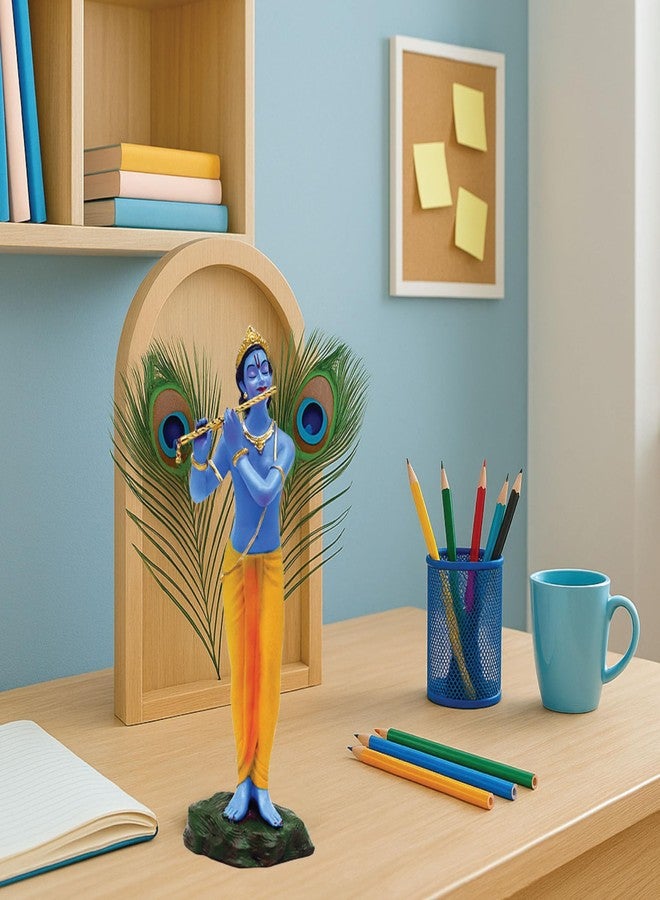 BLADESMITH Standing Krishna Statue - Elegant Krishna Idol Small for Home Decor - Exquisite Krishna Idol Figurine for Spiritual Decor and Gift, Perfectly Crafted with Fine Details - Image 2